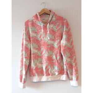 Sea La La Women's Pullover Hoodie Medium Pink Palm Pullover Soft Comfy